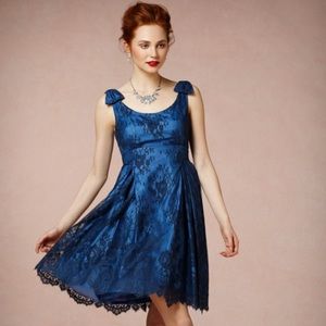 BHLDN Quillaree Blue Lace Dress